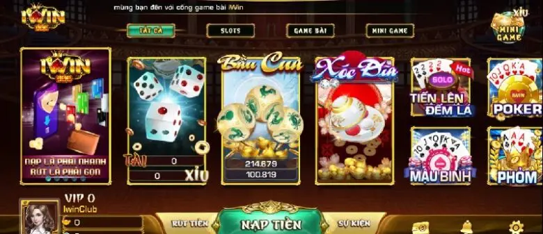 Kho game đa dạng tại Iwin68
